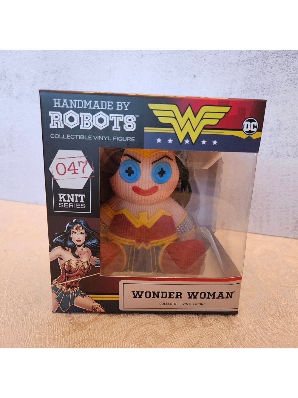 New RETIRED Handmade by Robots, DC Wonder Woman Vinyl Figure,  Knit Series #047